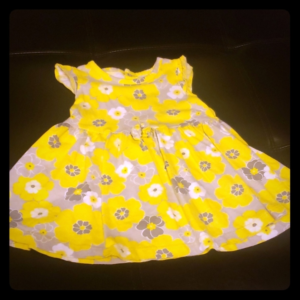 Cute yellow and grey summer dress